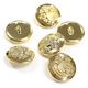 日本紐釦貿易(Nippon Chuko) メタリックボタン 23mm G ゴールド 7160G-23 1セット(6個入×3袋、合計（直送品）