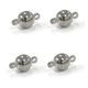 日本紐釦貿易(Nippon Chuko) マグネットクラスプ ボール 小 4組入 シルバー A12-513S 1セット(3袋、バラで計12（直送品）