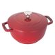 ツヴィリングJ.A.ヘンケルスジャパン ストウブ ワナベ Ｍ チェリー 18cm STAUB　ガス IH 鋳物鍋 両手1個