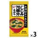 フリーズドライ 1杯でしじみ70個分のちからみそ汁 1セット（1袋×3） 永谷園
