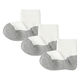 無印良品 キッズ 足なり直角 ショート丈靴下（３足組） キッズ１９～２３ｃｍ オフ白（グレー底） 良品計画