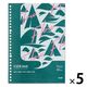 【アウトレット】【Goエシカル】訳あり プラス ノート型ルーズリーフ COE365 セミB5 ドット入罫線 50枚 緑×ピンク 1セット（5冊）