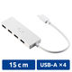 USBハブ A×4ポート タイプCコネクタ USB3.2(Gen1) 薄型 しろちゃん U3HC-H040WF エレコム 1個（直送品）