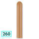 宝興産 260Q キャラメルブラウン マジックバルーン・ペンシルバルーン 0120810029 1袋(100本入)（直送品）