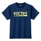 VICTAS(ヴィクタス) 卓球 半袖Tシャツ PLAY LOGO TEE S ネイビー×ライムグリーン 632101 1セット（2枚）（直送品）