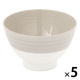ツヤツヤ塗分け汁椀2 アイボリー 1セット（1個×５） LAKOLE/ラコレ