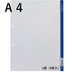 Lホルダー2穴（A4）青　730　1袋（5枚入）（わけあり品）