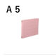 フラットファイル100%再生樹脂製とじ具（100%再生紙）A5ヨコ　ピンク　No.042N（わけあり品）