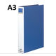 アスクル　パイプ式ファイル 両開き　ベーシックカラースーパー（2穴）A3タテ　とじ厚50mm背幅66mm　ブルー　 オリジナル（わけあり品）