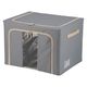 不二貿易 窓付&積み重ね収納ボックス 72L GY 63519 1個
