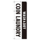 トレード のぼり Tー00409_WASH&DRY_コインランドリー_黒 2枚セット 188226 1セット(2枚入)（直送品）