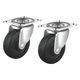 サンワサプライ 汎用キャスター 75mm径 2個セット(フリー)ゴム製 CST-75E-FRE2 1セット(2個入)（直送品）
