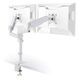 モニターアーム デュアル(2画面) 支柱付 ガススプリング式 耐荷重1~8kg ホワイト DPA-DL07WH エレコム 1個