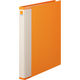 【旧品】アスクル　交換式クリアーブック(バインダーファイル)　差し替え式　A4タテ　30穴　背幅25mm　15ポケット付　オレンジ　3冊 オリジナル