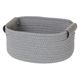 ロープ&フェイクレザーバスケット(M) グレー LAKOLE/ラコレ