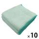 マイクロファイバーシェリーカラー　ウォッシュタオル　グリーン WO490704　1セット30枚（3枚×10）