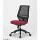 中央可鍛工業 スコルド2（SKOLD2） オフィスチェア ブラック樹脂メッシュ 肘無し レッド YC-210B RE 1脚（取寄品）