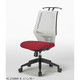 中央可鍛工業 スコルド2（SKOLD2） オフィスチェア ホワイト樹脂メッシュ 肘無し ハンガー付 レッド YC-210WH RE 1脚（取寄品）