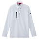 アイトス HERO’S UNIFORM 長袖ボタンダウンポロシャツ（男女兼用） ホワイト 5L AZ-10604-001-5L（直送品）