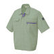 アイトス HERO’S UNIFORM 半袖ブルゾン アースグリーン S AZ-5371-005-S（直送品）