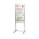 ファースト メッセージホワイトボードスタンドW450 シルバー mt45 1台