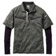 村上被服 フェイクレイヤード半袖ポロシャツ 4L チャコール 606-73-4L(2枚入) 1セット(2枚入)（直送品）