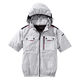 村上被服 ミドルファン半袖フードジャケット M シルバーグレー V1127-39-M(2枚入) 1セット(2枚入)（直送品）