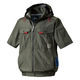 村上被服 サイドファン半袖フードジャケット 8L カーキ V1217-38-8L(2枚入) 1セット(2枚入)（直送品）