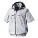 村上被服 サイドファン半袖フードジャケット LL シルバーグレー V1217-39-LL(2枚入) 1セット(2枚入)（直送品）