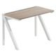 【軒先渡し】LASHデスク ラッシュハーフレッグ 幅1000×奥行600×高さ720mm オーク天板/ホワイト脚 1台（直送品）