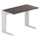【軒先渡し】LASHデスク ティーレッグハーフ 幅1000×奥行600×高さ720mm ダークアッシュ天板/ホワイト脚 1台（直送品）
