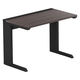 【軒先渡し】LASHデスク ティーレッグハーフ 幅1000×奥行600×高さ720mm ダークアッシュ天板/ブラック脚 1台（直送品）