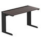 【軒先渡し】LASHデスク ティーレッグハーフ 幅1200×奥行600×高さ720mm ダークアッシュ天板/ブラック脚 1台（直送品）