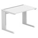 【軒先渡し】LASHデスク ティーレッグハーフ 幅1000×奥行700×高さ720mm ホワイト天板/ホワイト脚 1台（直送品）