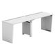 【軒先渡し】LASHデスク ベンチハーフ脚 幅2000×奥行600×高さ720mm ホワイト天板/ホワイト脚 1台（直送品）