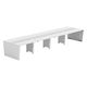 【軒先渡し】LASHデスク ベンチホールレッグ 幅4800×奥行1200×高さ720mm ホワイト天板/ホワイト脚 1台（直送品）