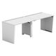 【軒先渡し】LASHデスク ベンチハーフ脚 幅2000×奥行700×高さ720mm ホワイト天板/ホワイト脚 1台（直送品）