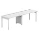 【軒先渡し】LASHデスク フォーレッグハーフ脚 幅2400×奥行700×高さ720mm ホワイト天板/ホワイト脚 1台（直送品）