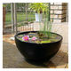 リーフ 睡蓮鉢 睡蓮鉢(メダカ鉢) 凛 RIN 丸型 ブラック M 44919 1個（直送品）