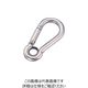 水本機械製作所 水本 ステンレス スナップフックA型(リング付) 線径6mm長さ61mm A-090 1個 776-5011（直送品）