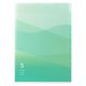 デザインフィル 5ポケットクリアホルダー A4 グラデーション柄 緑 35577006 1セット(1冊×3)（直送品）