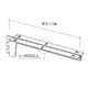セラタ 木棚用ブラケット両側アングル3爪 420mm NX423-420 1セット(2本)（直送品）