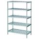 シンコー ステンレスラックスノコ棚5段 RSN5型 SUS304 1488×438×1800 RSN5-15045 1台 129-7251（直送品）