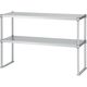 シンコー 上ベタ棚2段 間口1200mm ×1200×500 U2-12050 1台 828-2434（直送品）