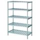 シンコー ステンレスラックスノコ棚5段 RSN5型 SUS304 588×438×1800 RSN5-6045 1台 129-8852（直送品）