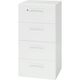 ダイシン工業 DAISHIN 壁面収納庫 4段引出型 下置き専用W450 ホワイト V445-409D 1台 856-9581（直送品）
