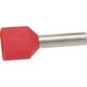 PANDUIT 絶縁付きフェルール端子 ツインワイヤー用 赤 500個入り FTD77ー10ーD 1箱(500個)（直送品）