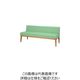 ミズノ 木脚ロビーチェア 2人用背付 グリーン MBC-1815WD58-GR 1台 127-7021（直送品）