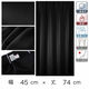 マッチングジャパン カーテン市場 防炎、遮光1級カーテン 450×740mm ブラック 1枚（直送品）
