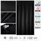 マッチングジャパン カーテン市場 防炎、遮光1級カーテン 550×1220mm ブラック 1枚（直送品）